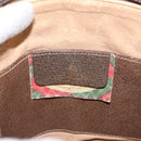 GUCCI GG Supreme Web Sherry Line Bag PVC Beige Gold 68 02 047 Auth ka1073-15