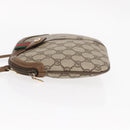 GUCCI GG Supreme Web Sherry Line Bag PVC Beige Gold 68 02 047 Auth ka1073-5