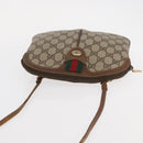 GUCCI GG Supreme Web Sherry Line Bag PVC Beige Gold 68 02 047 Auth ka1073-6