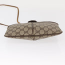 GUCCI GG Supreme Web Sherry Line Bag PVC Beige Gold 68 02 047 Auth ka1073-9