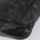 GUCCI GG Implementation Bag Coated Canvas Black Silver 201448 Auth ka108-15