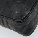 GUCCI GG Implementation Bag Coated Canvas Black Silver 201448 Auth ka108-16