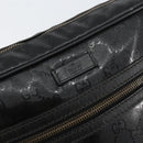 GUCCI GG Implementation Bag Coated Canvas Black Silver 201448 Auth ka108-17