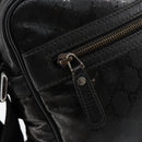 GUCCI GG Implementation Bag Coated Canvas Black Silver 201448 Auth ka108-18