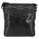 GUCCI GG Implementation Bag Coated Canvas Black Silver 201448 Auth ka108-13