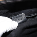 GUCCI GG Implementation Bag Coated Canvas Black Silver 201448 Auth ka108-12