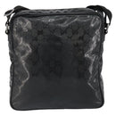 GUCCI GG Implementation Bag Coated Canvas Black Silver 201448 Auth ka108-2