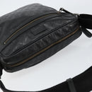 GUCCI GG Implementation Bag Coated Canvas Black Silver 201448 Auth ka108-6