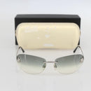 CHANEL Sunglasses metal Black CC Auth ka1080-11