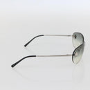 CHANEL Sunglasses metal Black CC Auth ka1080-4