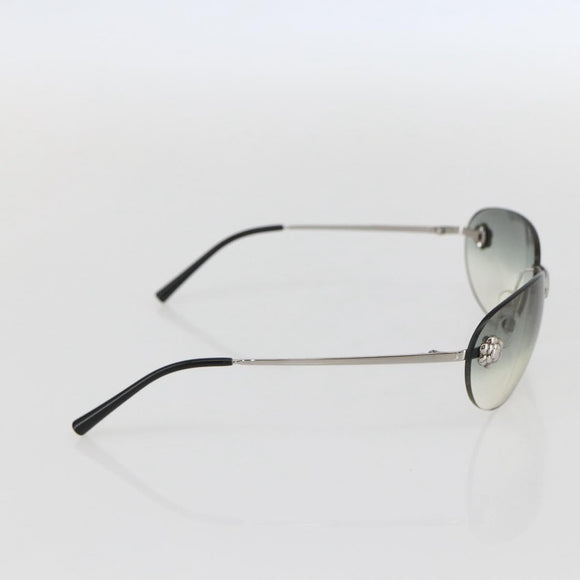CHANEL Sunglasses metal Black CC Auth ka1080
