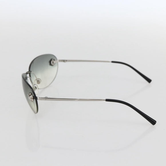 CHANEL Sunglasses metal Black CC Auth ka1080
