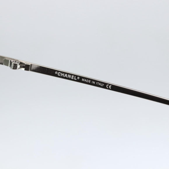 CHANEL Sunglasses metal Black CC Auth ka1080