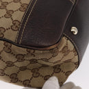 GUCCI GG Canvas Web Sherry Line Tote Bag Beige Gold 163805 Auth ka1081-10