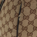 GUCCI GG Canvas Web Sherry Line Tote Bag Beige Gold 163805 Auth ka1081-6