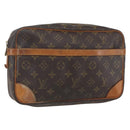 LOUIS VUITTON Monogram Compiegne 28 Clutch Bag M51845 LV Auth ka1082-1