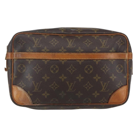 LOUIS VUITTON Monogram Compiegne 28 Clutch Bag M51845 LV Auth ka1082