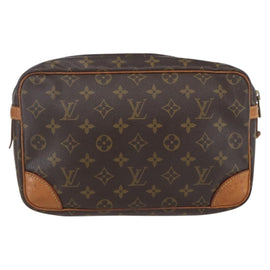 LOUIS VUITTON Monogram Compiegne 28 Clutch Bag M51845 LV Auth ka1082 - 0