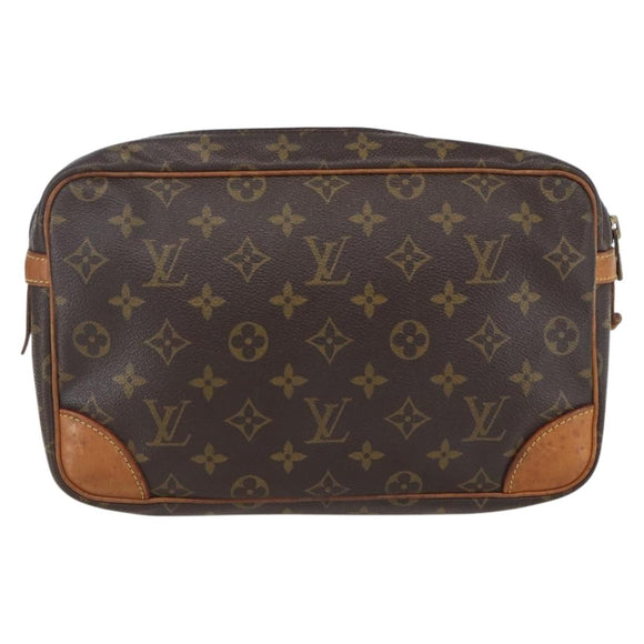 LOUIS VUITTON Monogram Compiegne 28 Clutch Bag M51845 LV Auth ka1082
