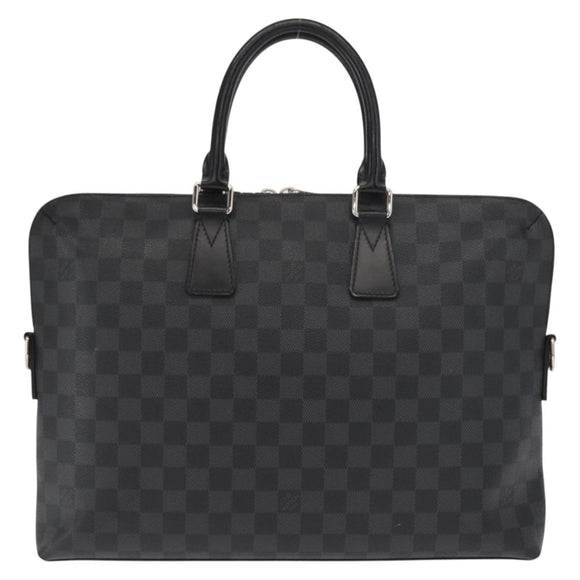 LOUIS VUITTON Damier Graphite Porte Documents Jules Bag 2way N48224 Auth ka1086