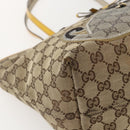 GUCCI GG Canvas Tote Bag Beige Gold 212374 Auth ka1088-15