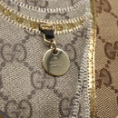 GUCCI GG Canvas Tote Bag Beige Gold 212374 Auth ka1088-10