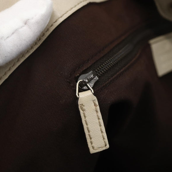 GUCCI GG Canvas Tote Bag Beige Gold 212374 Auth ka1088