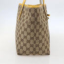 GUCCI GG Canvas Tote Bag Beige Gold 212374 Auth ka1088-3