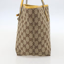 GUCCI GG Canvas Tote Bag Beige Gold 212374 Auth ka1088-4