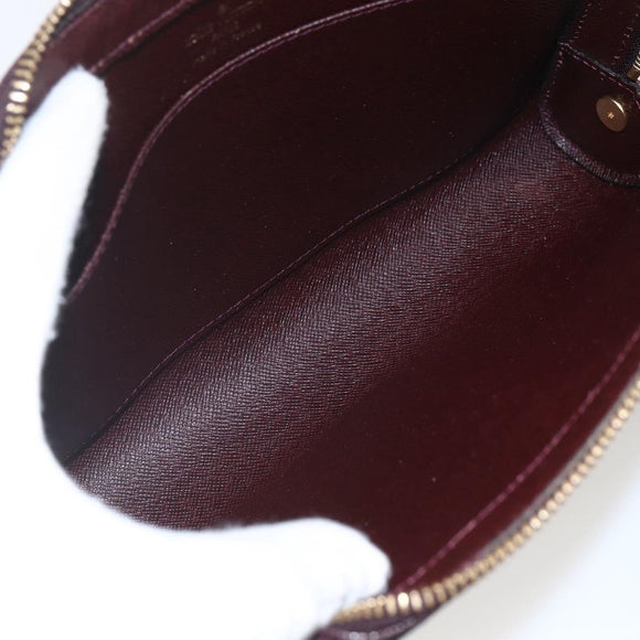 LOUIS VUITTON Taiga Baikal Clutch Bag Acajou M30186 LV Auth ka1091