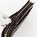 LOUIS VUITTON Taiga Baikal Clutch Bag Acajou M30186 LV Auth ka1091-6