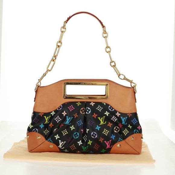 LOUIS VUITTON Monogram Multicolor Judy MM Bag 2Way Black M40256 Auth ka1093V