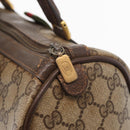 GUCCI GG Supreme Web Sherry Line Hand Bag PVC Beige Gold 40 02 006 Auth ka1094-15