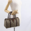 GUCCI GG Supreme Web Sherry Line Hand Bag PVC Beige Gold 40 02 006 Auth ka1094-24