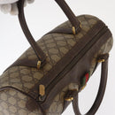 GUCCI GG Supreme Web Sherry Line Hand Bag PVC Beige Gold 40 02 006 Auth ka1094-6