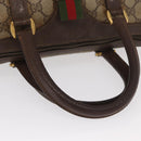 GUCCI GG Supreme Web Sherry Line Hand Bag PVC Beige Gold 40 02 006 Auth ka1094-7