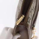 GUCCI GG Plus Supreme Clutch Bag PVC Beige Gold Auth ka1098-13