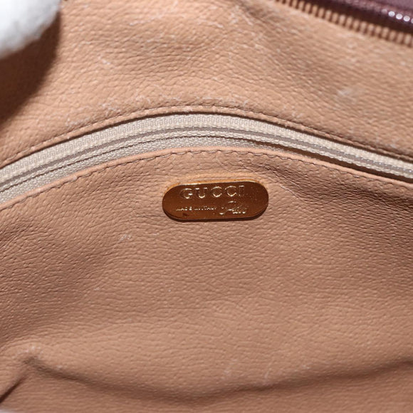 GUCCI GG Plus Supreme Clutch Bag PVC Beige Gold Auth ka1098