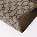 GUCCI GG Plus Supreme Clutch Bag PVC Beige Gold Auth ka1098-9