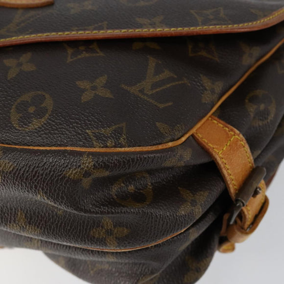 LOUIS VUITTON Monogram Saumur 30 Schoudertas M42256 LV Auth ka110