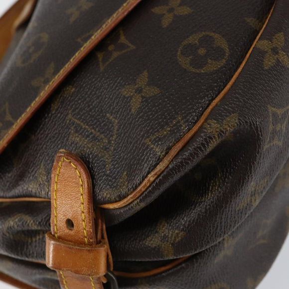 LOUIS VUITTON Monogram Saumur 30 Schoudertas M42256 LV Auth ka110