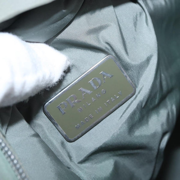 PRADA Sports Shoulder Bag Nylon Green Silver Auth ka1103