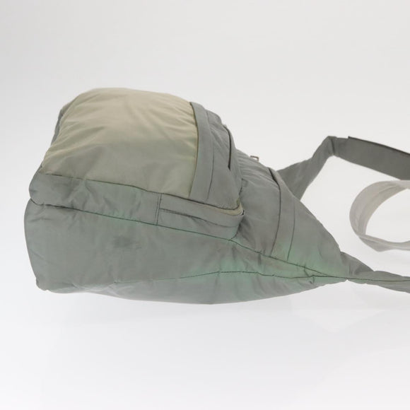 PRADA Sports Shoulder Bag Nylon Green Silver Auth ka1103
