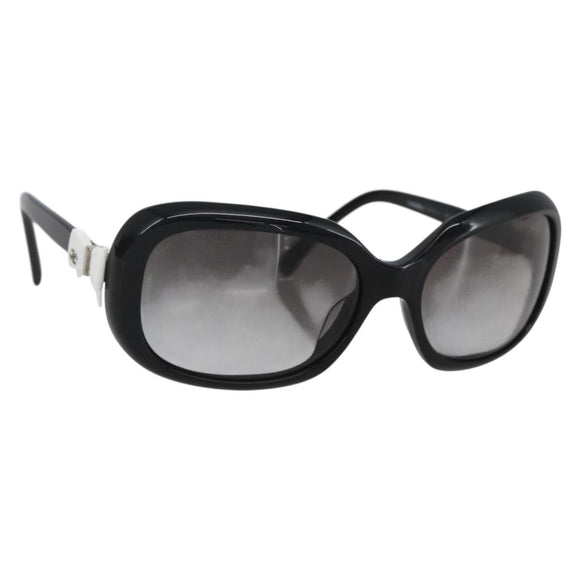 CHANEL Sunglasses plastic Black CC Auth ka1104