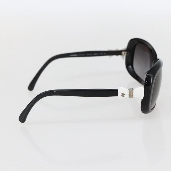 CHANEL Sunglasses plastic Black CC Auth ka1104