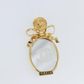 CHANEL Brooch metal Gold Tone CC Auth ka1106V - 0