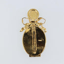 CHANEL Brooch metal Gold Tone CC Auth ka1106V-6