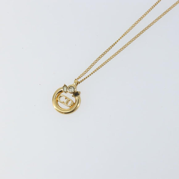 Christian Dior Necklace metal 2 Set Gold Auth ka1107