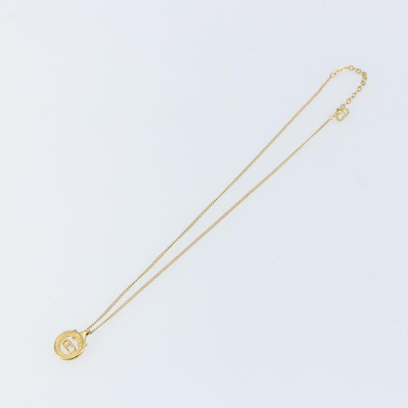 Christian Dior Necklace metal 2 Set Gold Auth ka1107