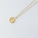 Christian Dior Necklace metal 2 Set Gold Auth ka1107-9